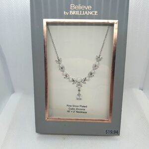 NWT Believe by Brilliance Silver Plated Necklace